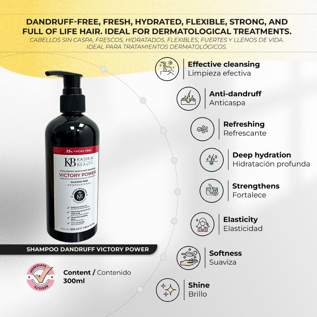 Amazon.com : Kashia Beauty Dandruff Victory Power Shampoo 10.1 oz